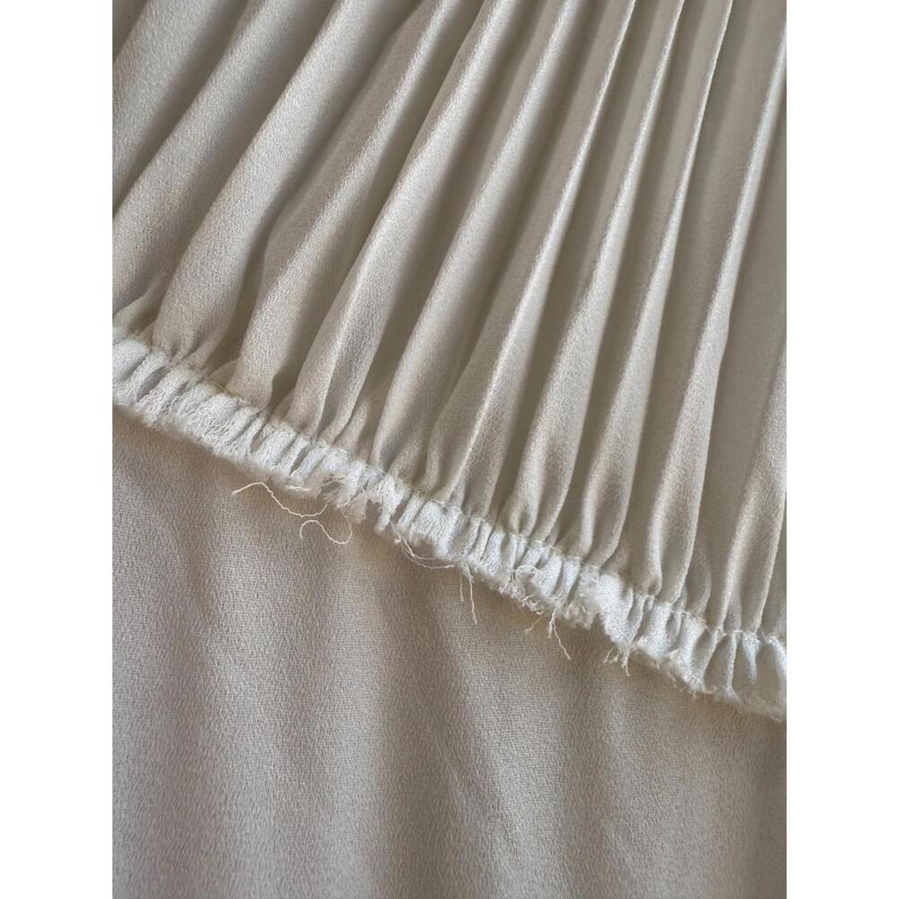 TOME x RTR White Pleated Midi Dress Size 8 stains and mesh tear - Picture 12 of 15